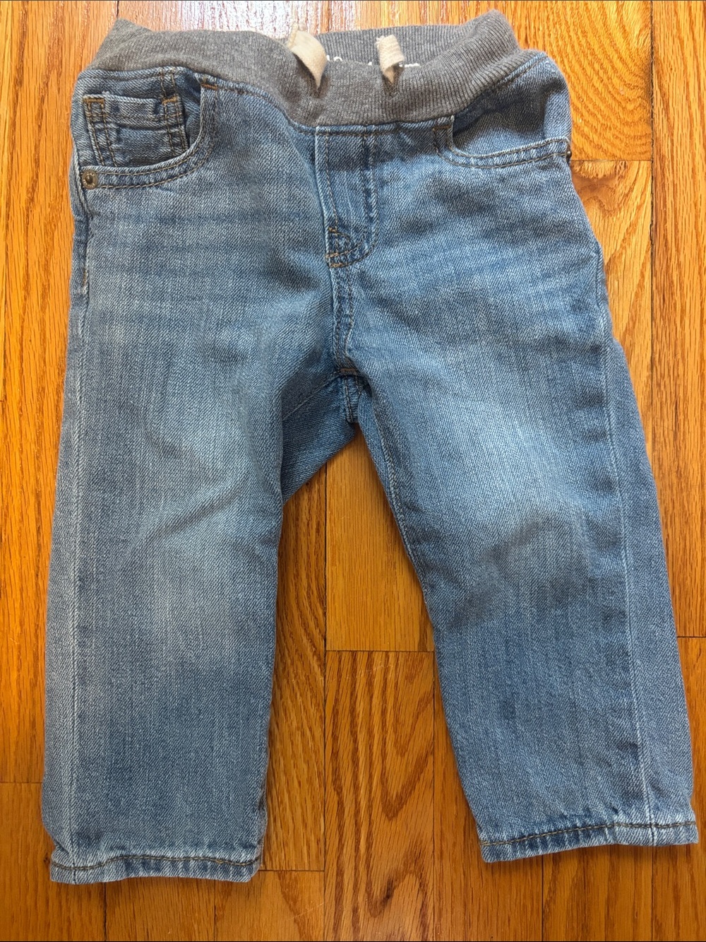 GAP Light Blue Kids Jeans with Gray Elastic Waistband